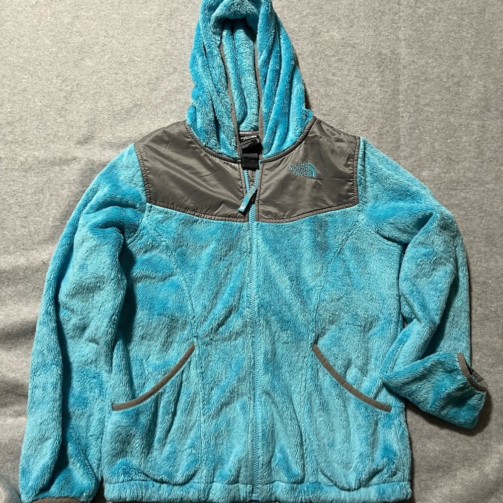 The North Face Osito Teal and Charcoal Fleece Jacket